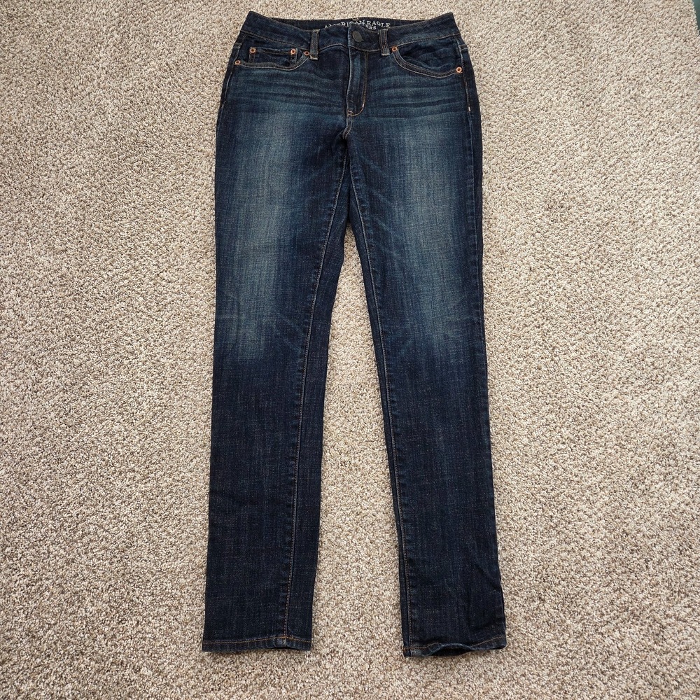 American Eagle Women's Size 6 Regular Hi-Rise Skinny Jeans Dark Wash